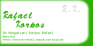 rafael korpos business card